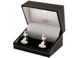 Spurs Silver Plated Crest Cufflinks