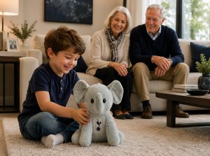 Spurs Plush Elephant Grey