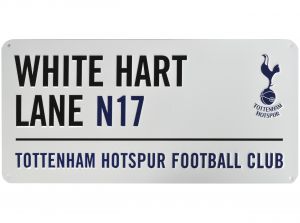 Spurs Metal White Street Sign