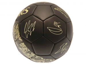 Spurs Phantom Signature Ball Black Gold Size 5