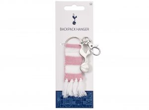 Spurs Pink Stripe Scarf and Crest Backpack Hanger