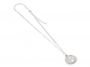 Spurs Silver Tone Disc Necklace