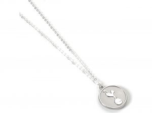 Spurs Silver Tone Disc Necklace