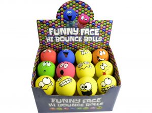 Summit Funny Face Super Bounce Balls 24 Ball Merchandiser Pack