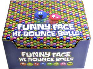 Summit Funny Face Super Bounce Balls 24 Ball Merchandiser Pack