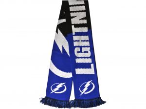 Tampa Bay Lightnings 2020 Word Mark Big Logo NHL Scarf Blue Black White