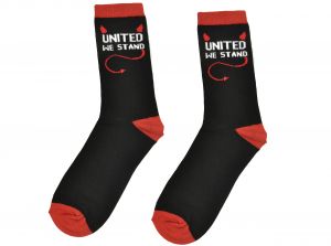 Team Direct Generic United We Stand Black Red 8 to 11 UK Adult Socks