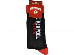 Team Direct Generic Liverpool You Reds Black Red 4 to 6 5 UK Socks