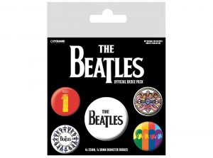 The Beatles Badge Set Black