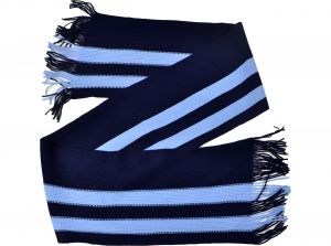 Striped Scarf Knit Scarf Navy Sky Blue