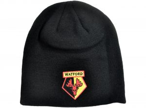 Watford Roll Down Knitted Beanie Hat Black