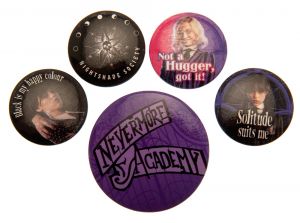 Wednesday Nevermore Academy Badge Pack
