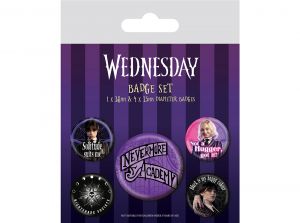 Wednesday Nevermore Academy Badge Pack