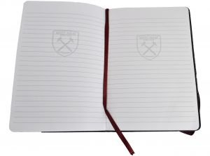 West Ham Banded A5 Premium Leather Look Notebook