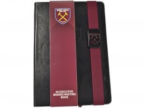 West Ham Banded A5 Premium Leather Look Notebook