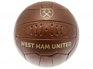 West Ham Retro Faux Leather Ball Size 5