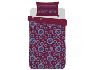 West Ham Forever Blowing Bubbles Single Duvet and Pillow Case Set Reversible