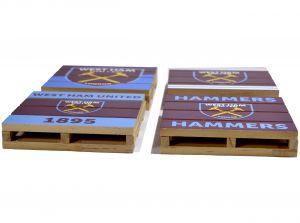 West Ham Four Pack Pallet Coaster Set