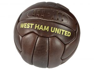 West Ham Retro Heritage Leather Ball Size 5