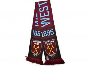 West Ham Jacquard Nero Design Scarf