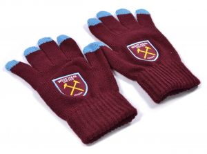 West Ham United Touch Knitted Gloves Adults