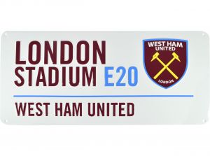 West Ham Metal White Street Sign