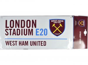 West Ham Metal White Street Sign