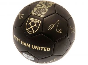 West Ham Phantom Signature Ball Black Gold Size 5