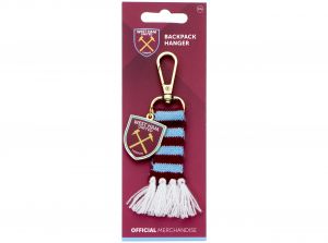 West Ham Stripe Scarf and Crest Backpack Hanger