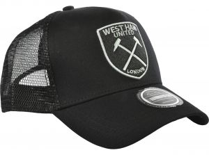 West Ham United 47 Branson Mesh Baseball Cap Snapback Black White