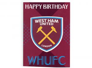 West Ham United Cut Out Birthday Card