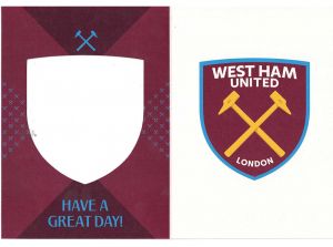 West Ham United Cut Out Birthday Card
