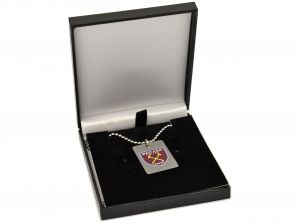West Ham United FC Stainless Steel Enamel Crest Dog Tag and Chain