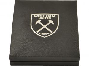 West Ham United FC Stainless Steel Enamel Crest Dog Tag and Chain