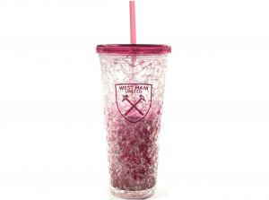 West Ham United Freezer Cup With Straw