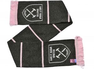 West Ham United Grey Pink Marl Scarf