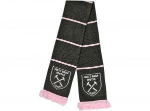 West Ham United Grey Pink Marl Scarf