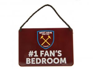 West Ham United No One Fans Bedroom Sign