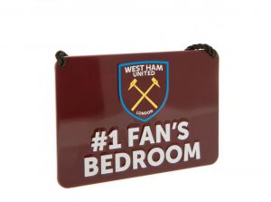 West Ham United No One Fans Bedroom Sign