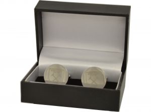 West Ham United Round Stainless Steel Crest Cufflinks