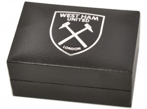 West Ham United Round Stainless Steel Crest Cufflinks
